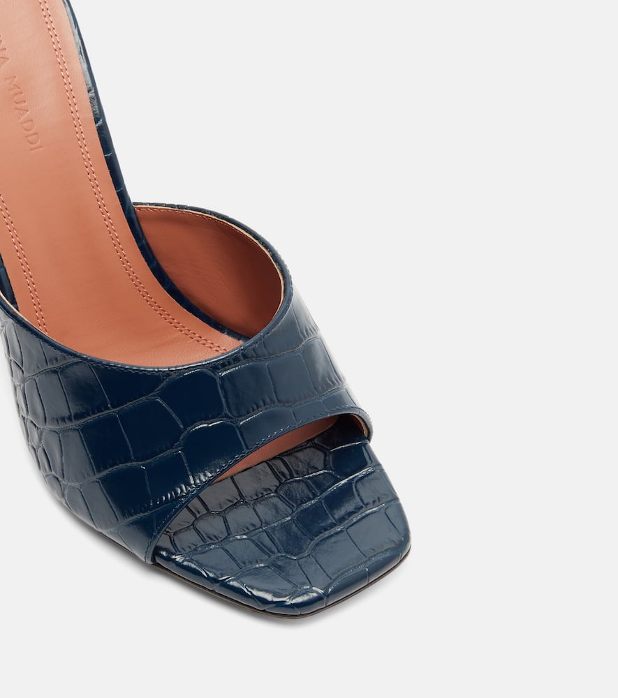 Lupita croc-effect leather mules