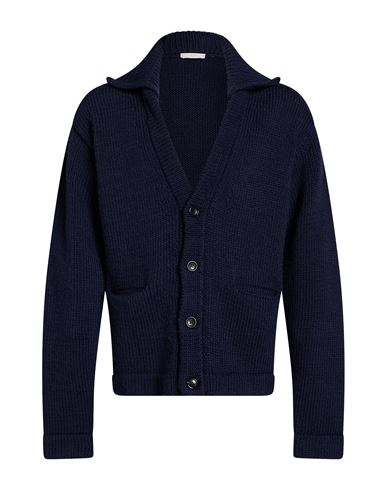 Man Cardigan Midnight blue Size S Wool