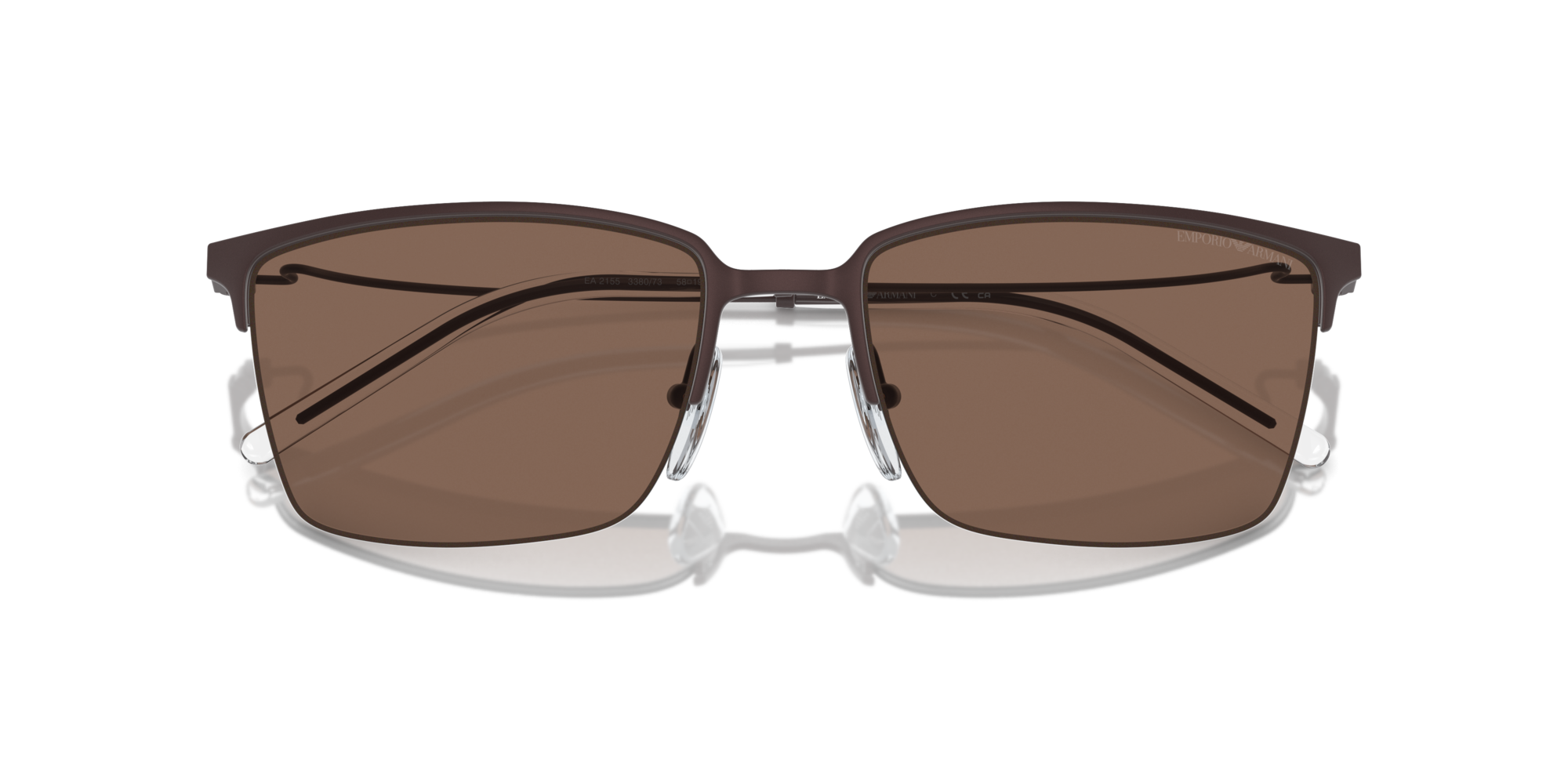 Emporio Armani Man Emporio Armani EA2155 338073 Sunglasses Metal Brown Brown Squared Norma