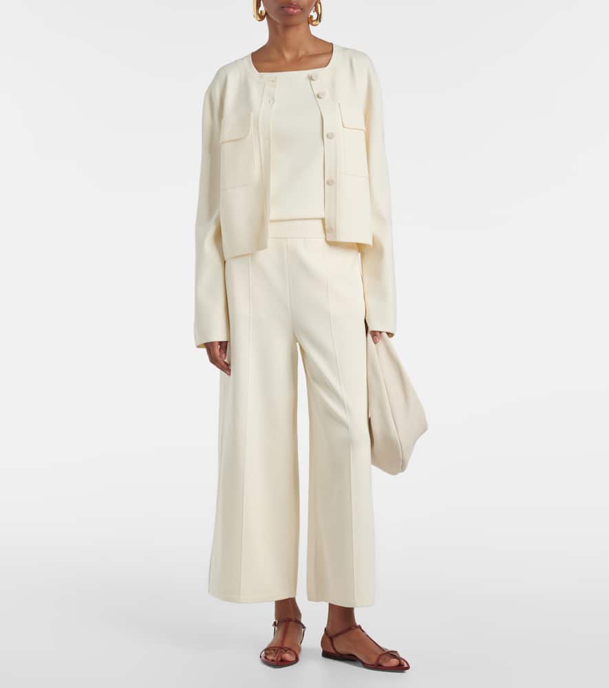High-rise wide-leg pants