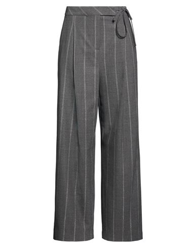 Woman Pants Grey Size 6 Wool, Elastane