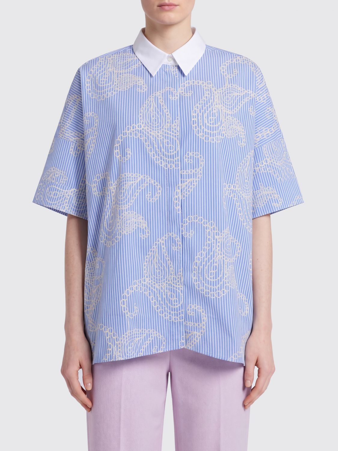 Shirt Woman color Gnawed Blue