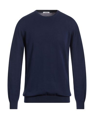 Man Sweater Midnight blue Size XL Cotton