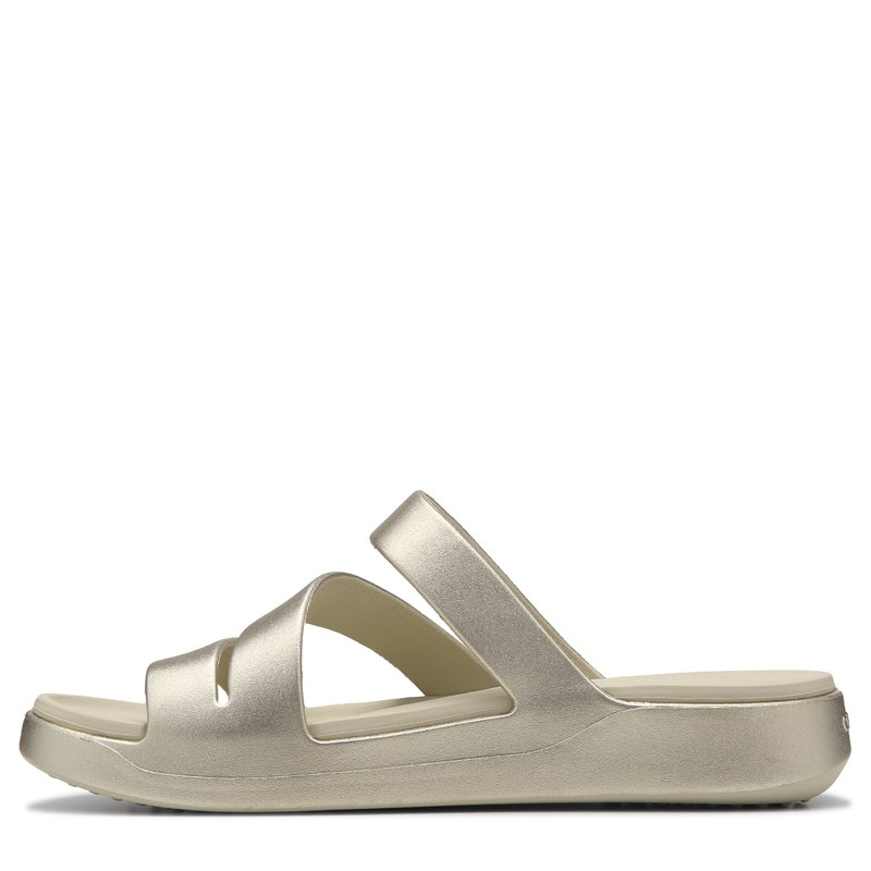 Women's Getaway Silver Strappy Sandals (Champagne Silver)