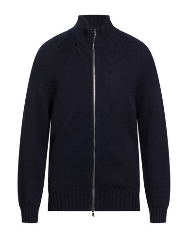 Man Cardigan Midnight blue Size XL Merino Wool