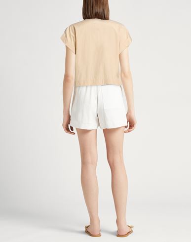 Woman Shirt Beige Size 6 Cotton, Polyester