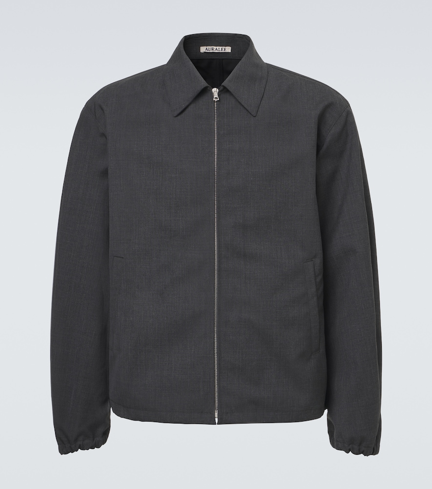 Wool blouson jacket