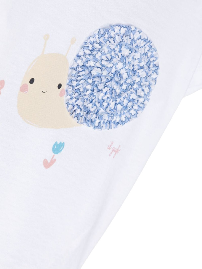 Baby Girl White Graphic T-Shirt