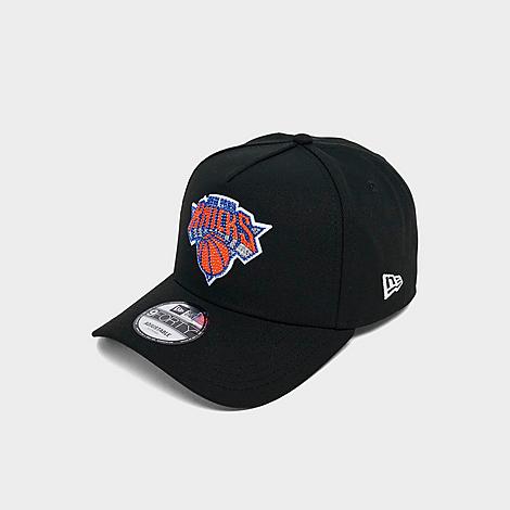 New York Knicks NBA Draft 9FORTY Rhinestone Snapback Hat in Black