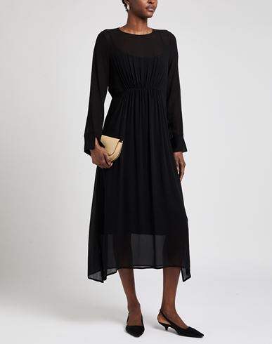 Woman Maxi dress Black Size 12 Viscose