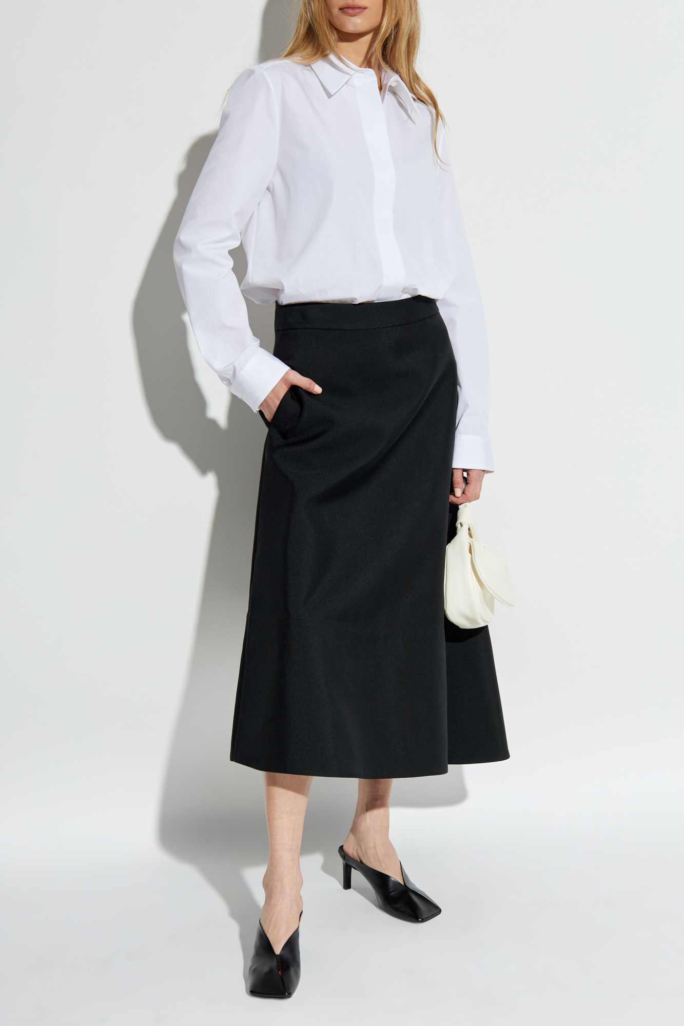 Shirt With Concealed Placket, Women's, White