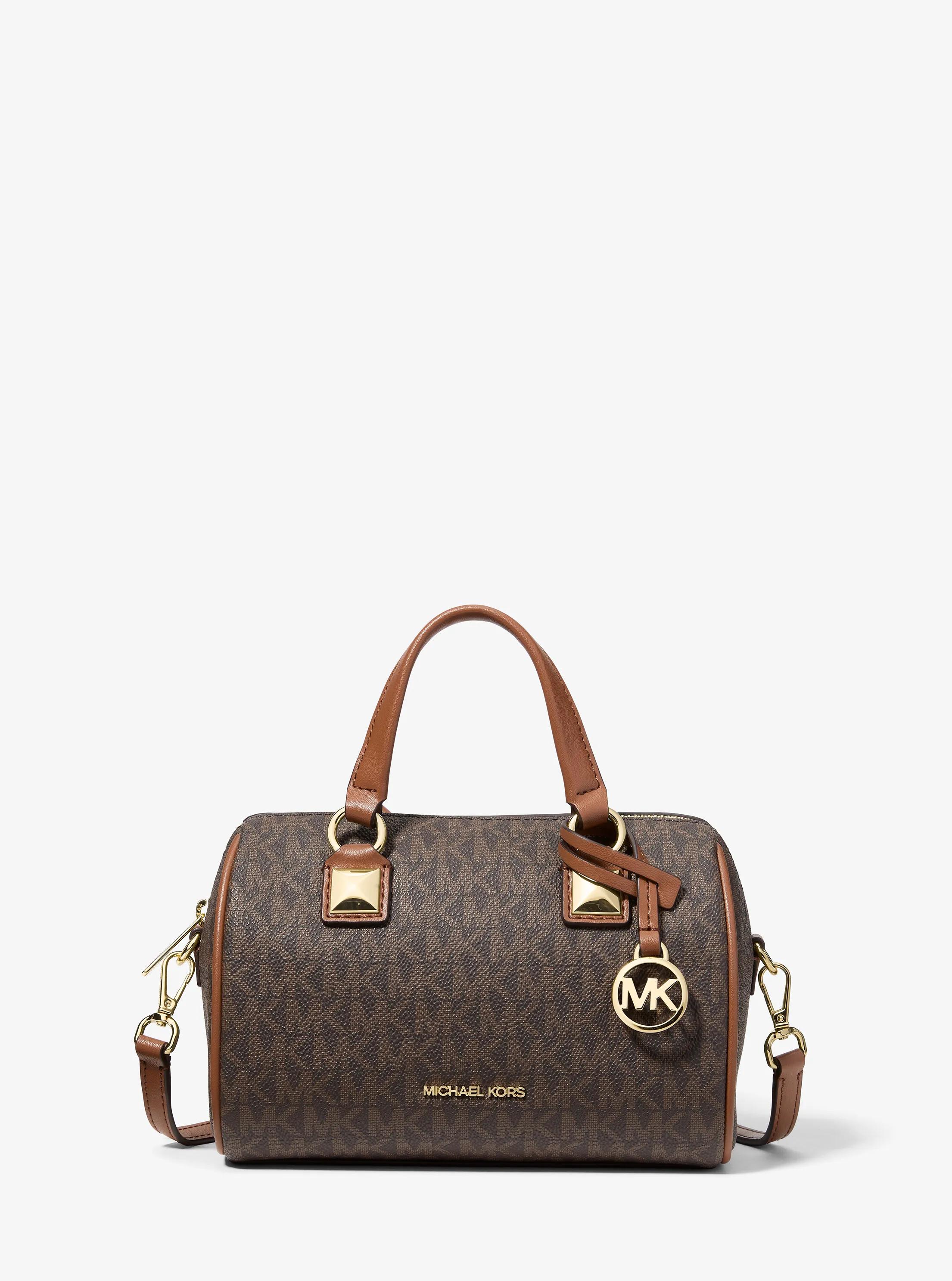 Grayson Small Signature Logo Duffel Crossbody Bag in Brown - One Size