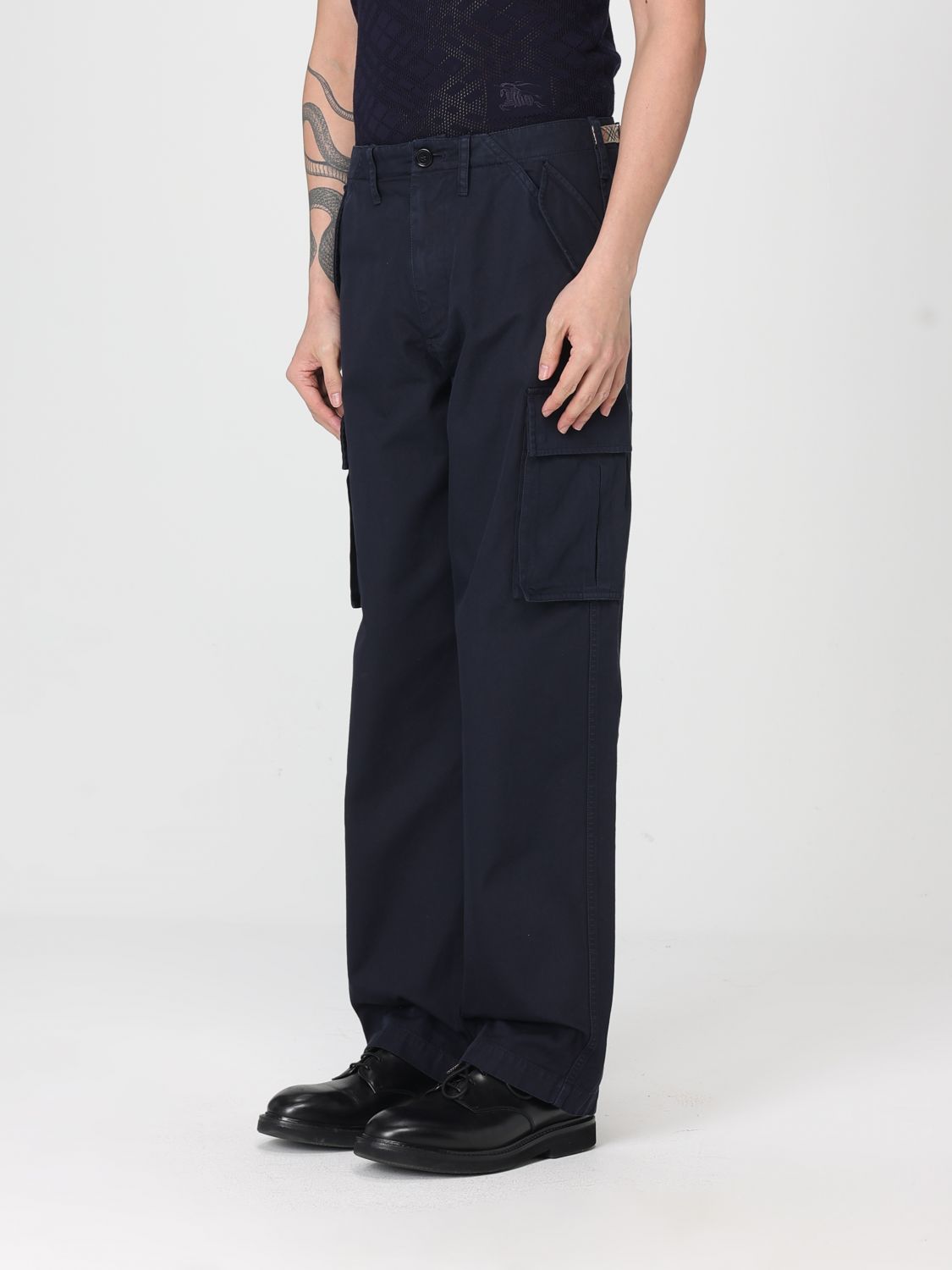 Pants Men color Blue