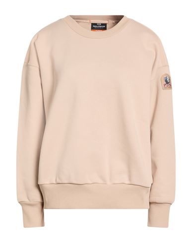 Woman Sweatshirt Beige Size L Cotton, Polyester