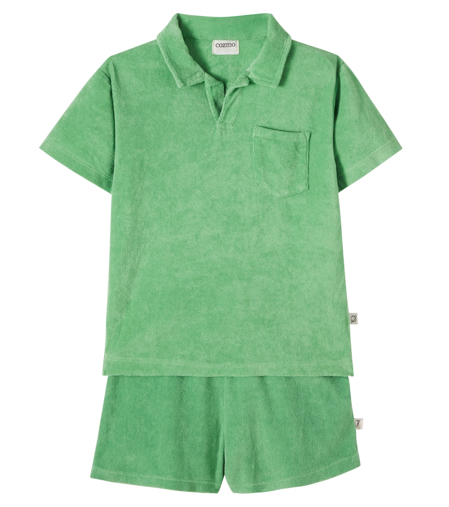 Mael terry polo shirt and shorts set