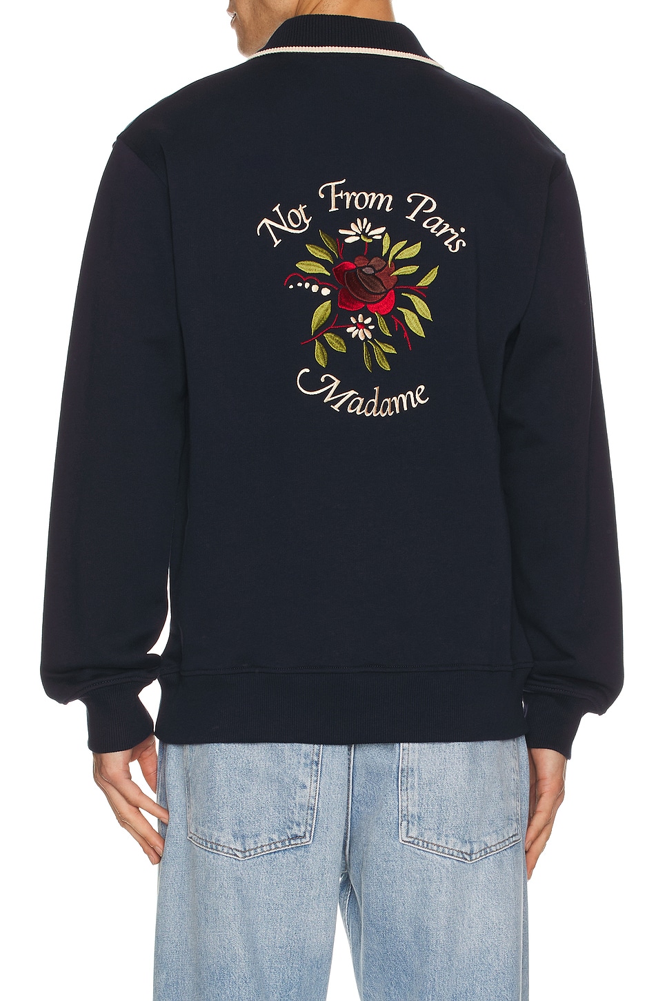 Drôle De Monsieur Dr&ocirc;le De Monsieur Polo Slogan Rose in Navy - Navy. M also in L, S, XL/1X, XXL/2X