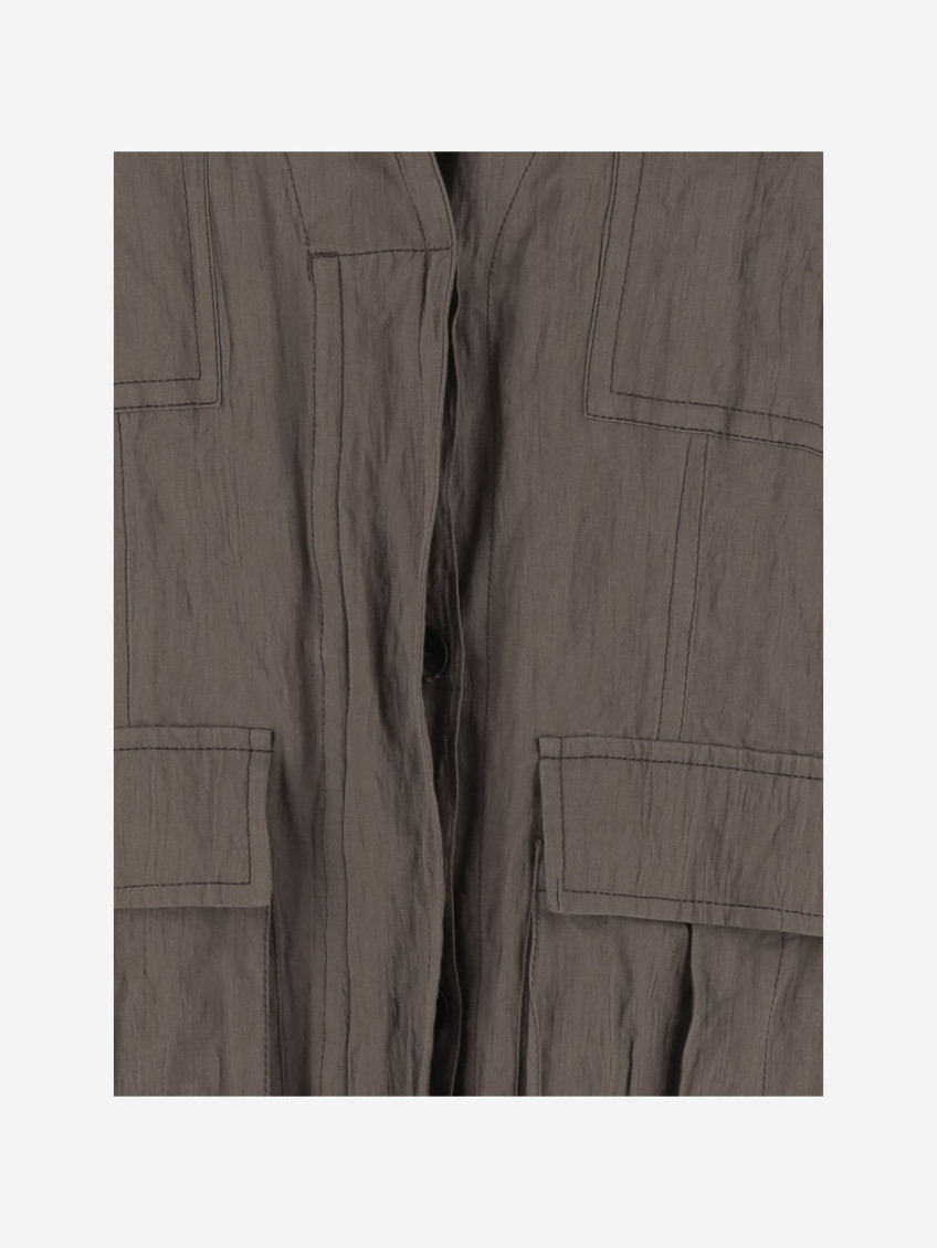 Cotton Ruched Effect Jacket