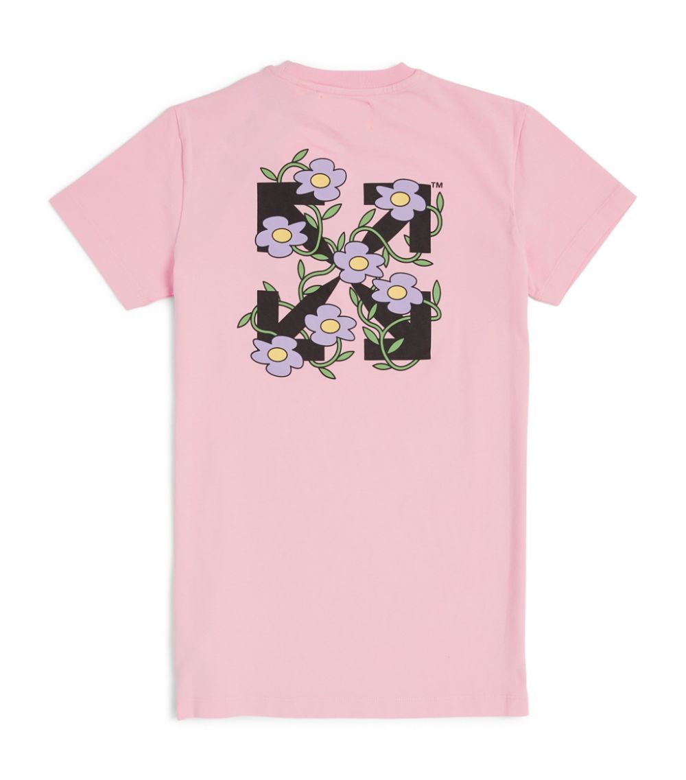 Flowers Arrow T-Shirt Dress (4-12 Years)