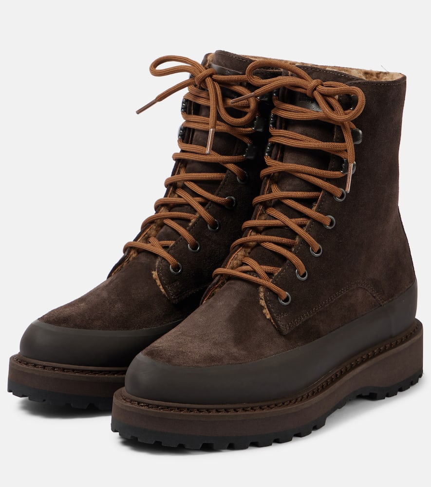 Le Monde Béryl Dolomite suede lace-up boots