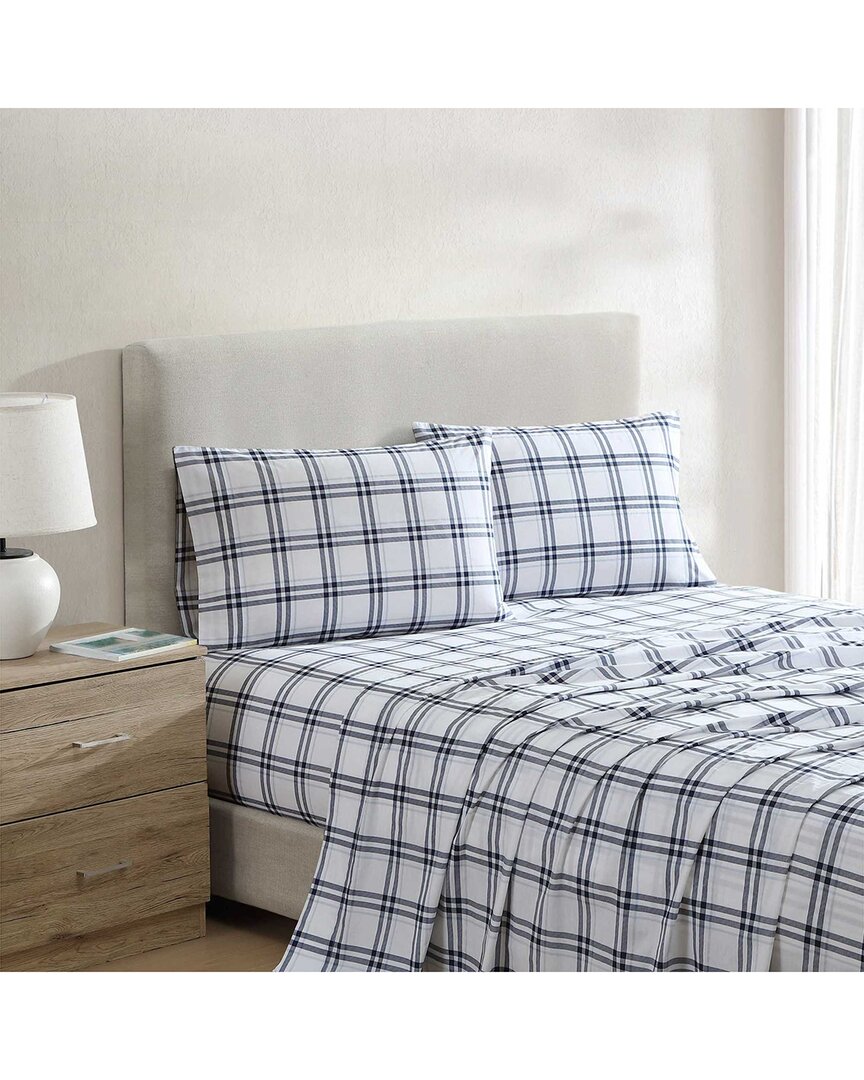 200 Thread Count Ryan Cove Plaid Cotton Percale Sheet Set