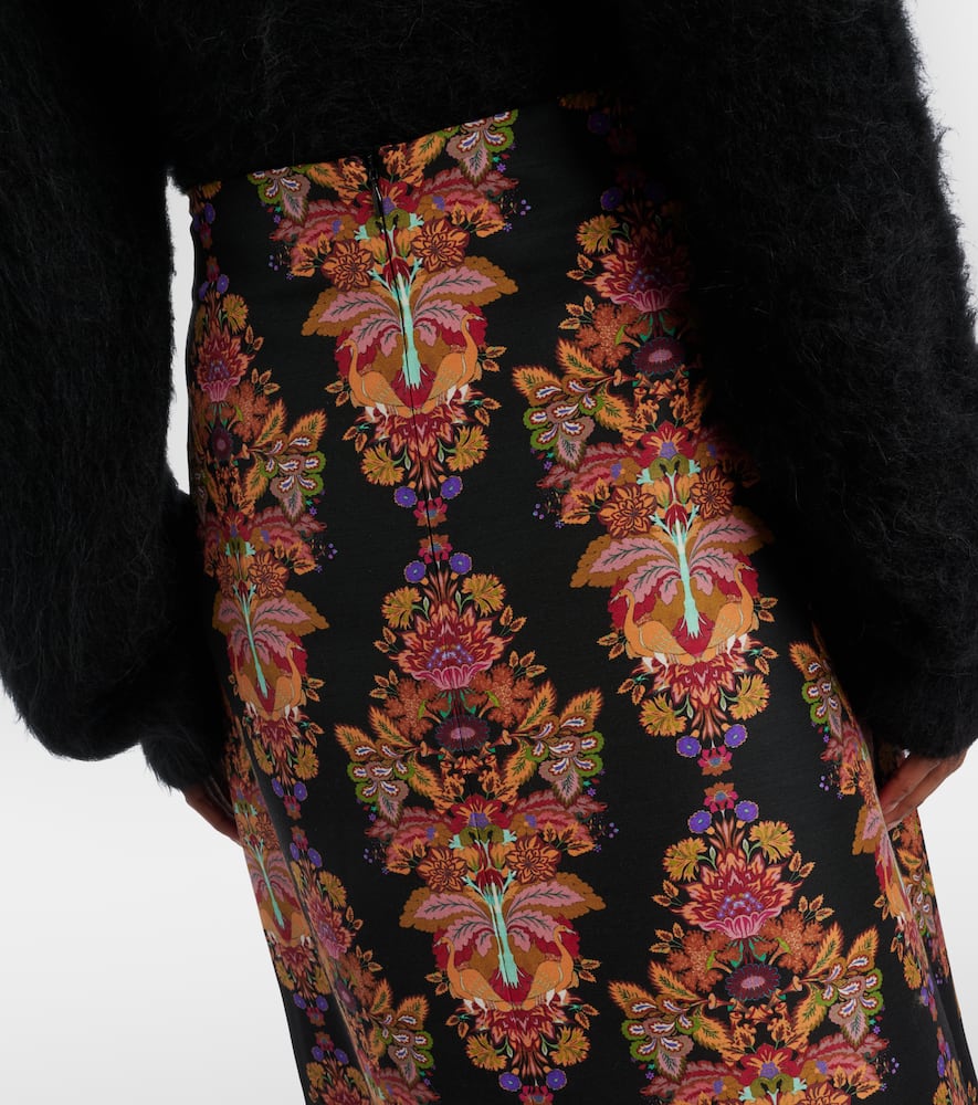 Cornucopia wool-blend midi skirt