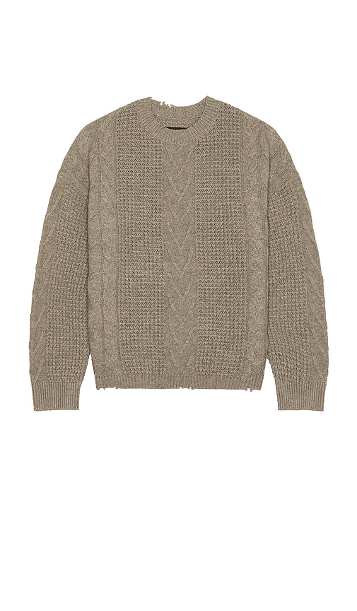 ALLSAINTS Tenter Crew Neck Sweater in Brown. - L also in M, XL/1X