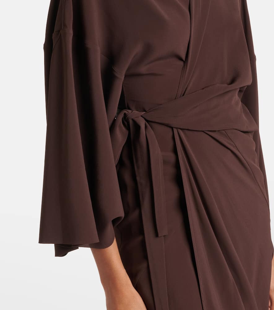 Satin wrap gown