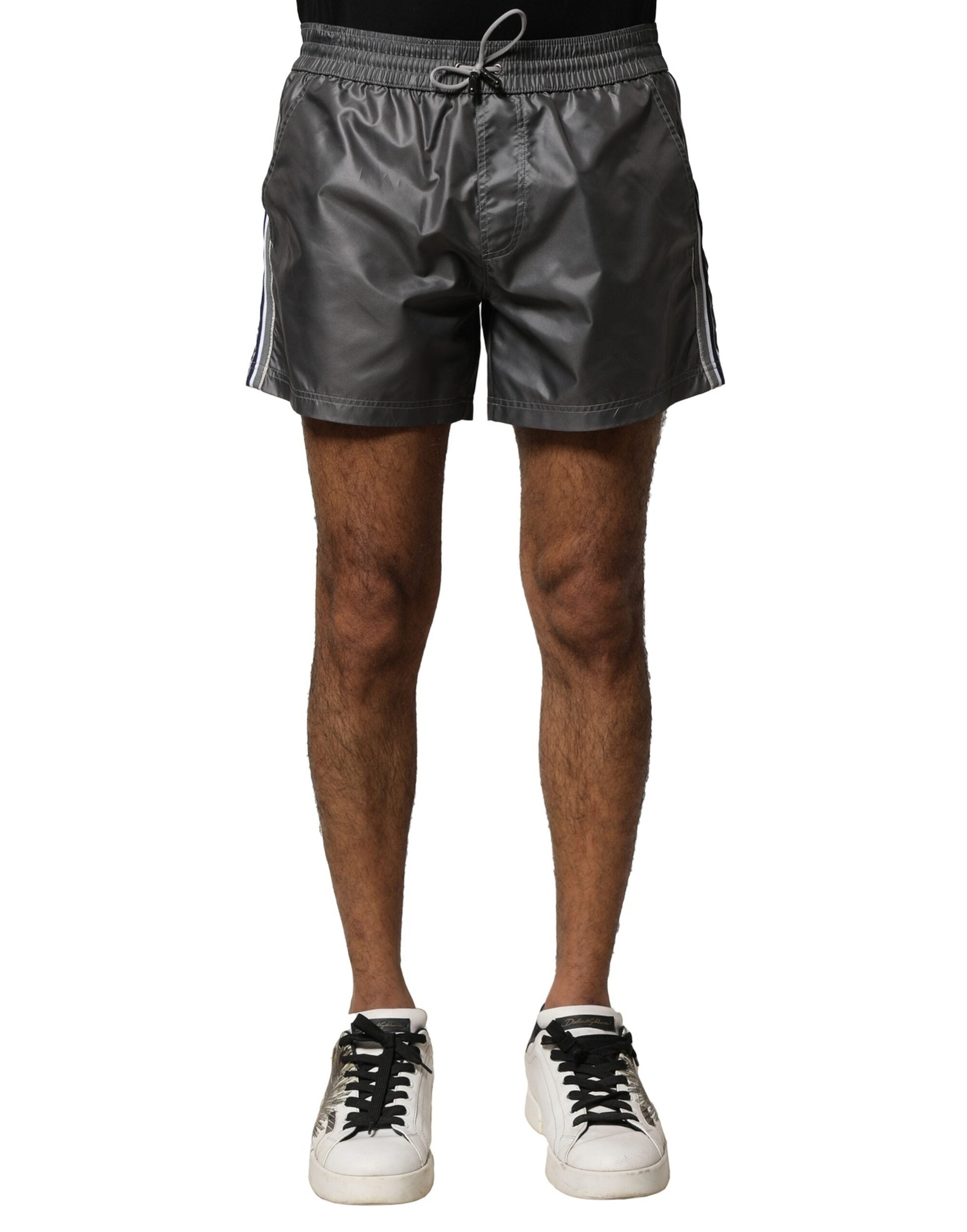 Polyester Bermuda Shorts — Gray