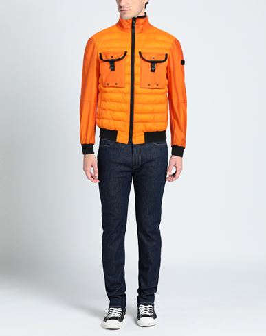 Man Jacket Orange Size M Polyamide, Cotton