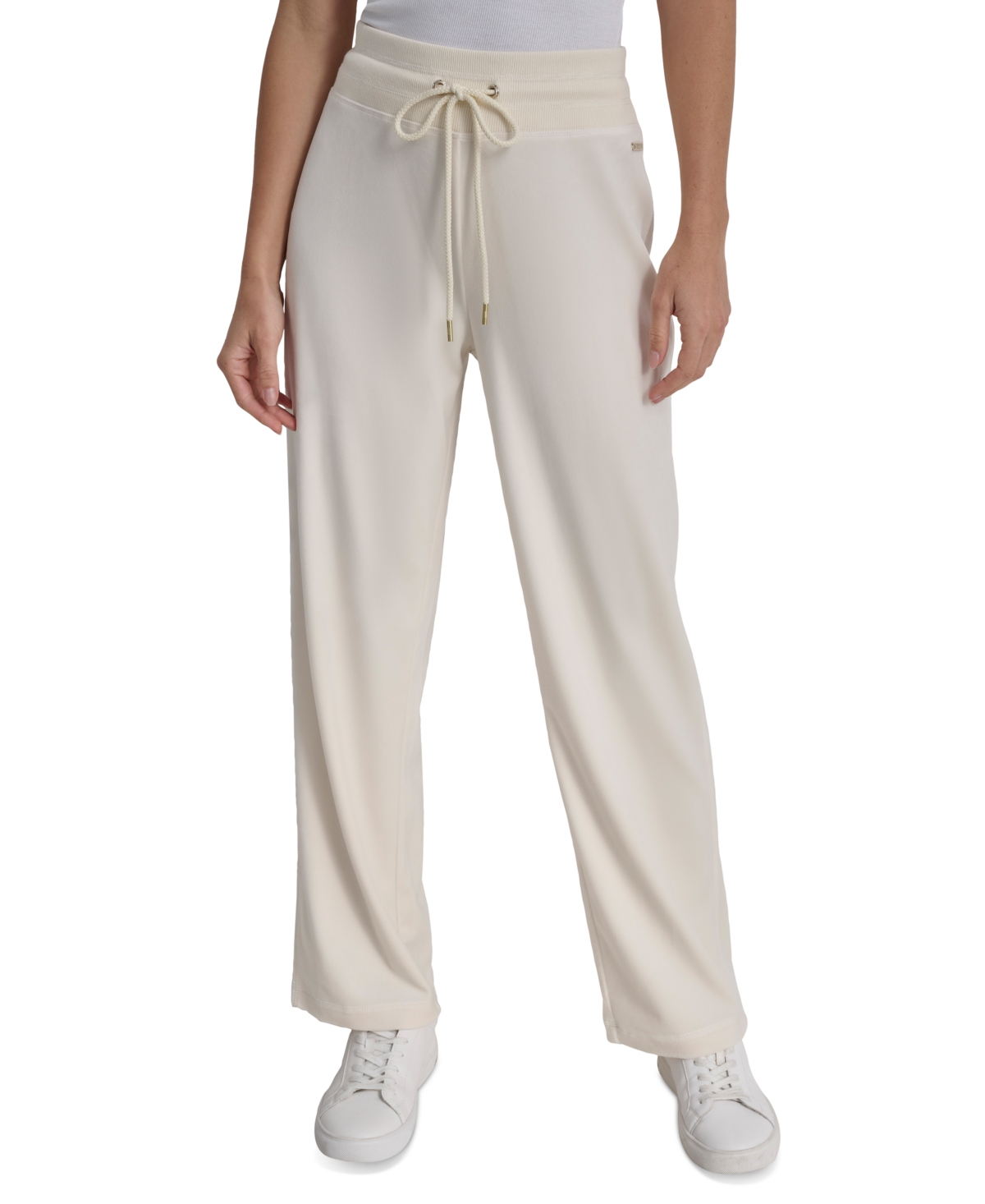 Petite Pull-On Jogging Pants - Eggnog Shiny