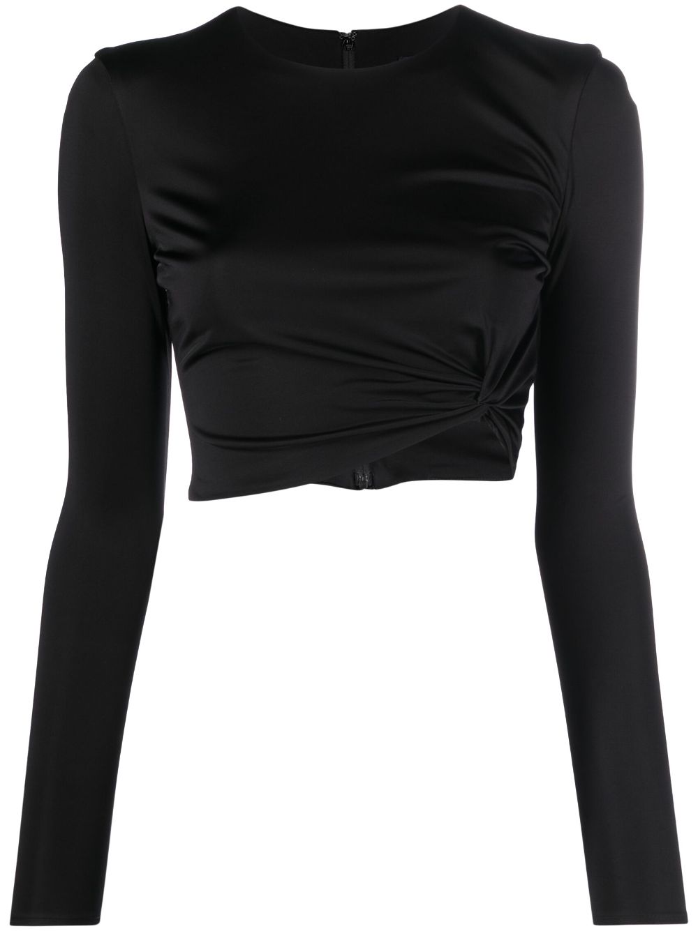 X Dua Lipa knotted crop top - Black