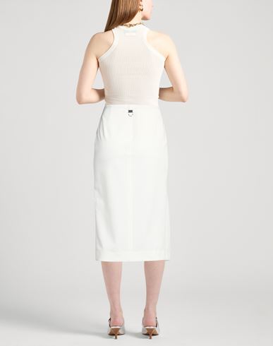 Sketch Out Woman Midi skirt Off white Size 4 Polyester, Viscose, Elastane