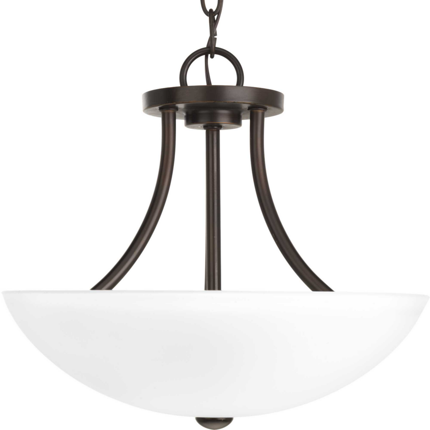 Antique Bronze Two Light Semi-Flush Convertible from the Gather Collection