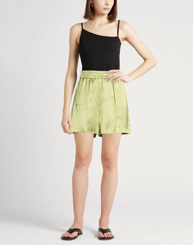 Easy Woman Shorts & Bermuda Shorts Light green Size 6 Rayon, Linen