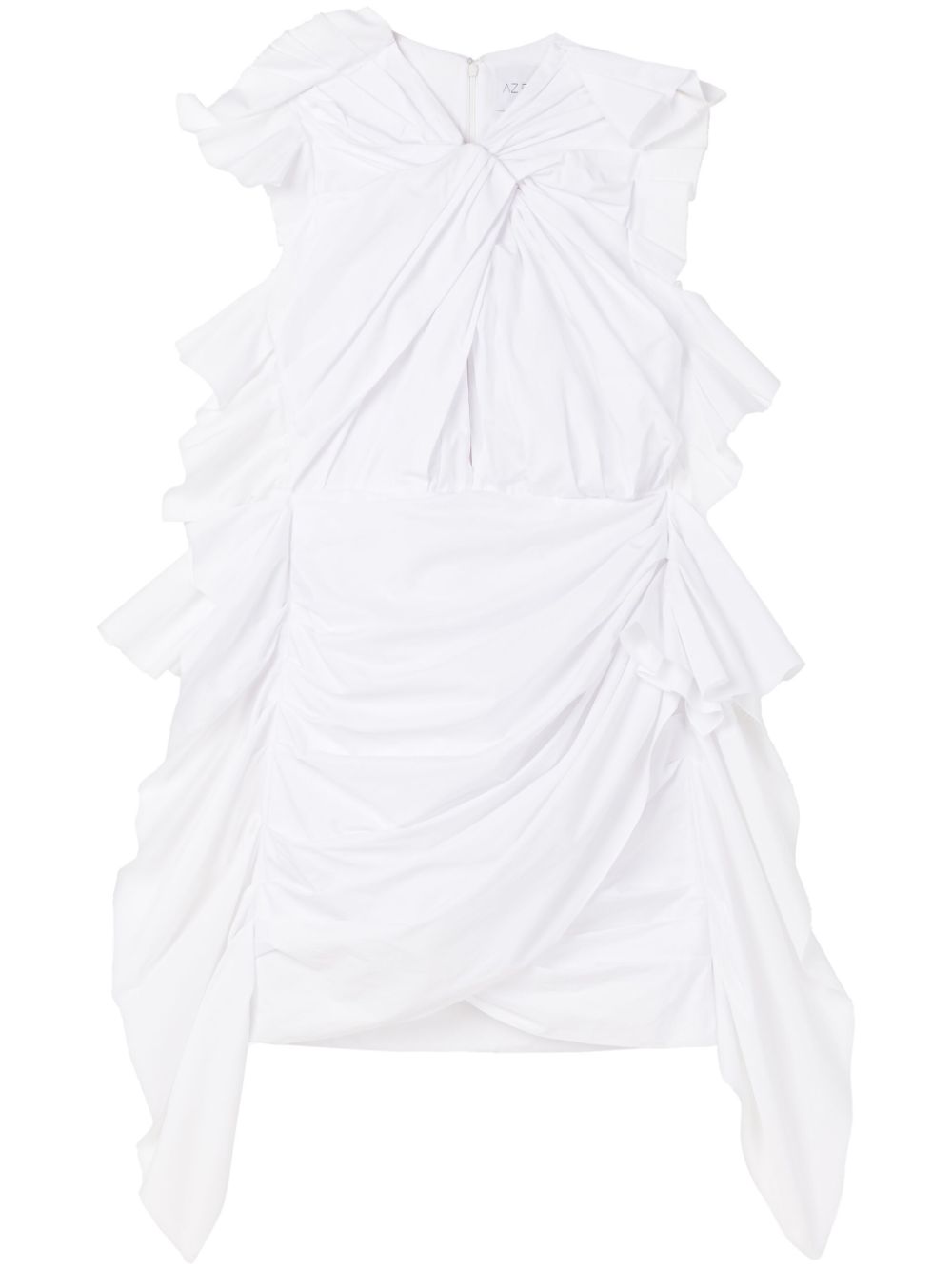 Calla Lily draped minidress - White