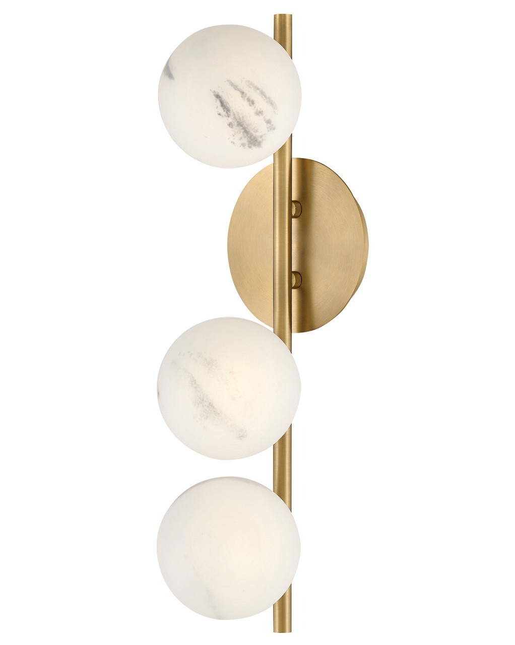 Lacquered Brass LED Wall Sconce from the Selene Collection