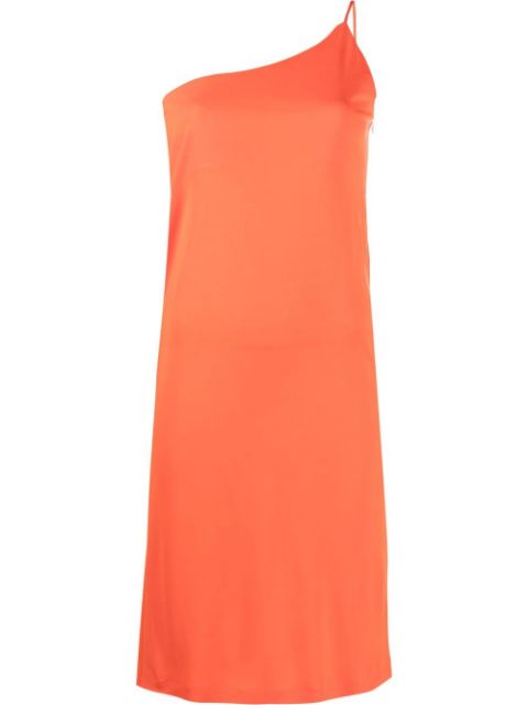 Off-shoulder knee-length dress