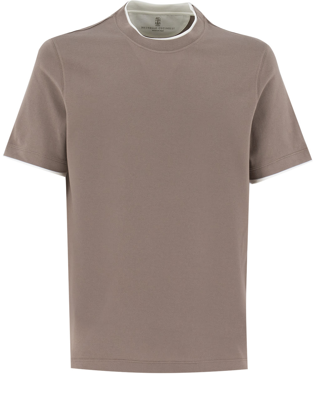 Layered-detail T-shirt - Grey
