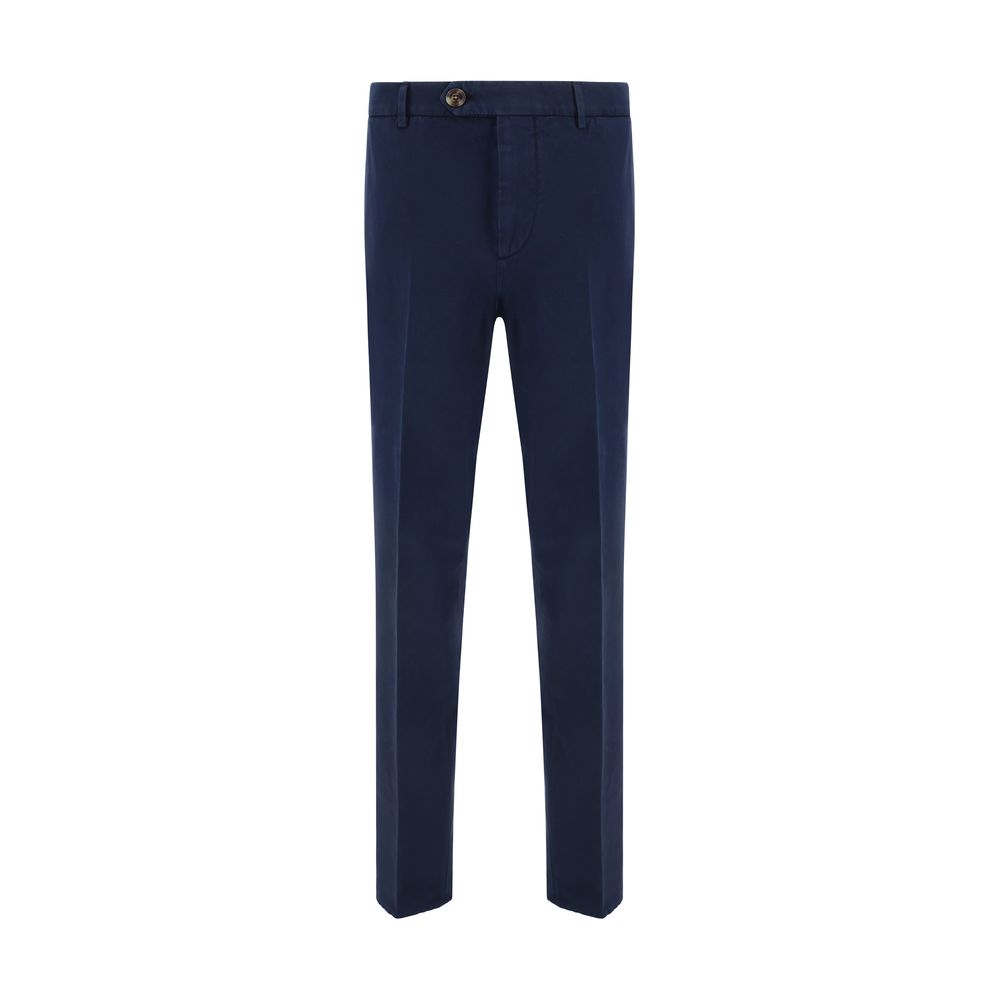 Cotton Trousers — Navy