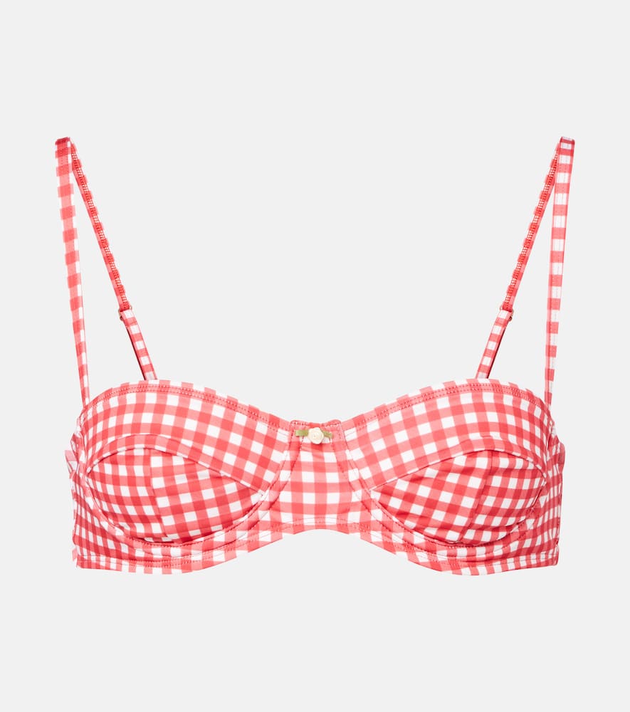 Lenny gingham bikini top