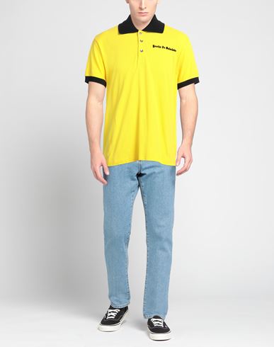 Man Polo shirt Yellow Size L Cotton