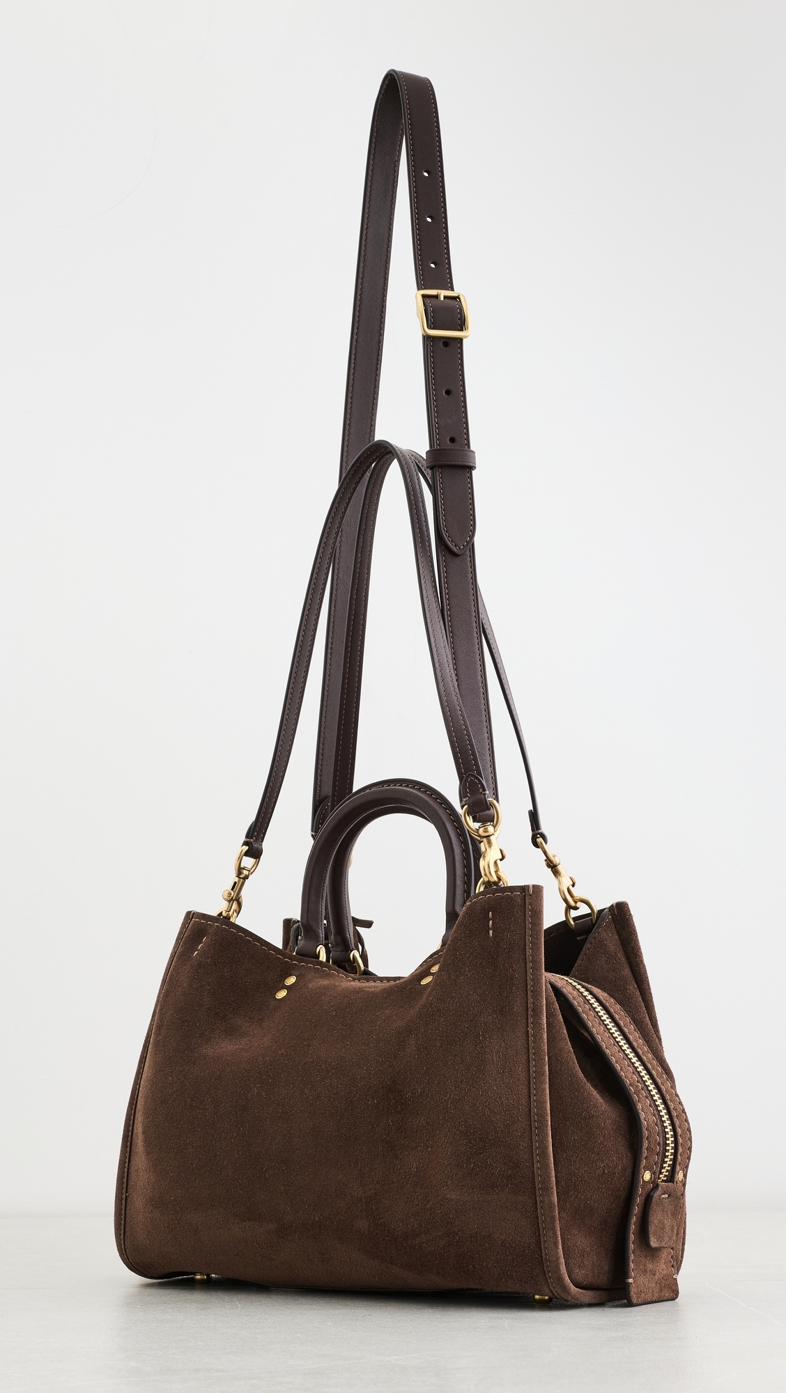 Suede Rogue Shoulder Bag Dark Chocolate One Size