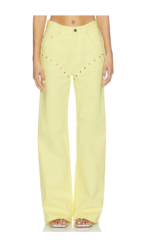Palmatic Studio Cory Wide Leg Jean in Yellow. S. Also in