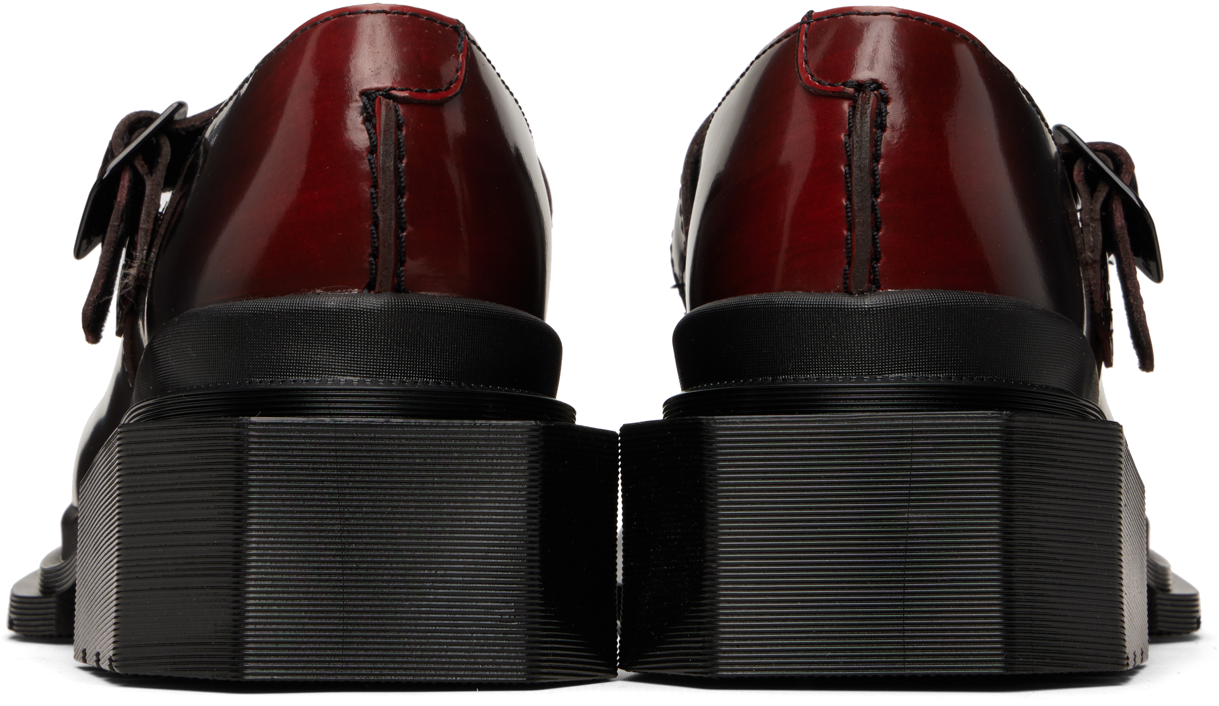 Burgundy Maybole Square Toe Mary Jane Heels