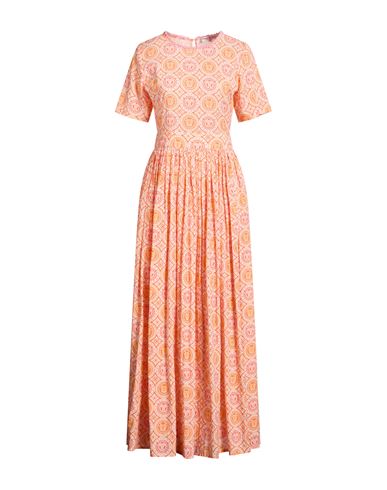 Woman Maxi dress Orange Size L Cotton