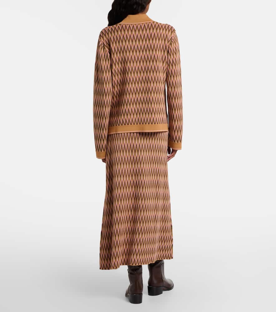 Brandy jacquard midi skirt