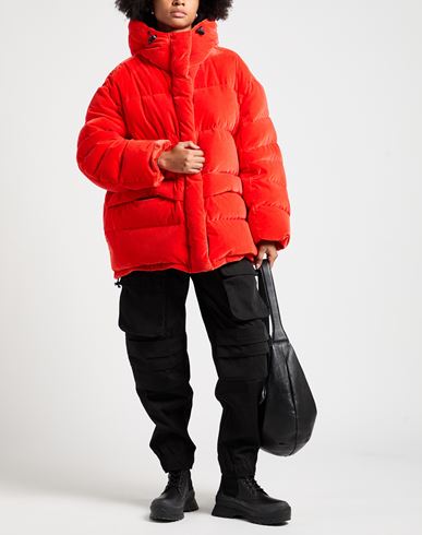 Woman Puffer Red Size 2 Cotton