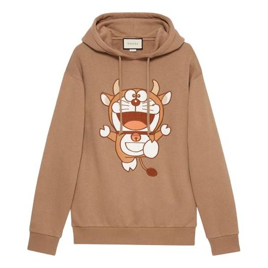(WMNS) x Doraemon Hooded Sweatshirt 'Brown'
