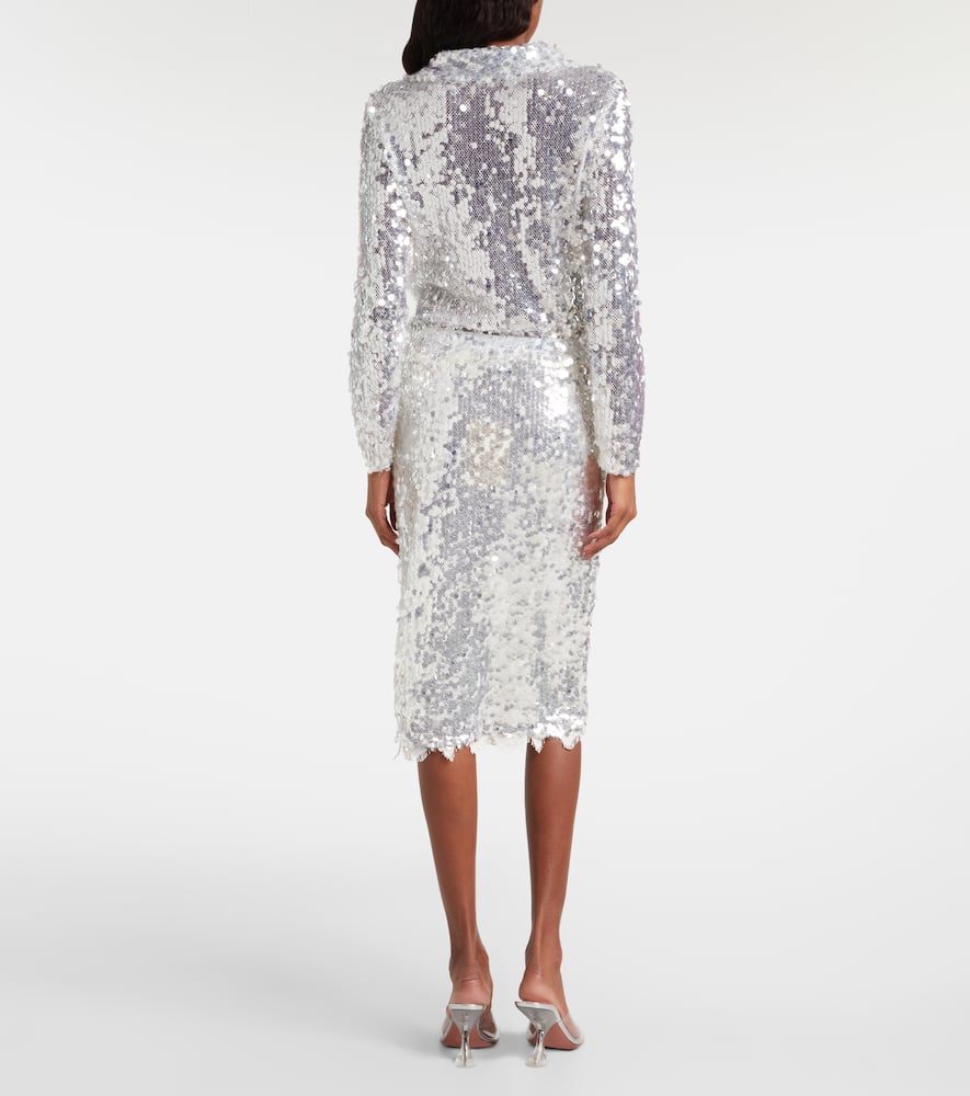 Opaline sequined midi skirt
