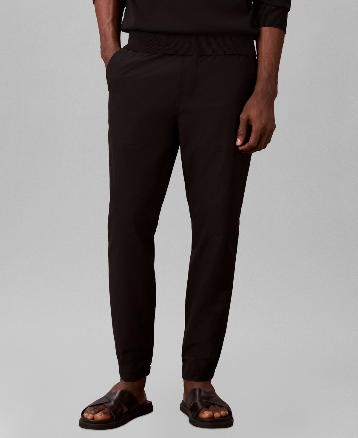 Men's Tech Mid-Rise Slim-Fit Pants - Dark Brown